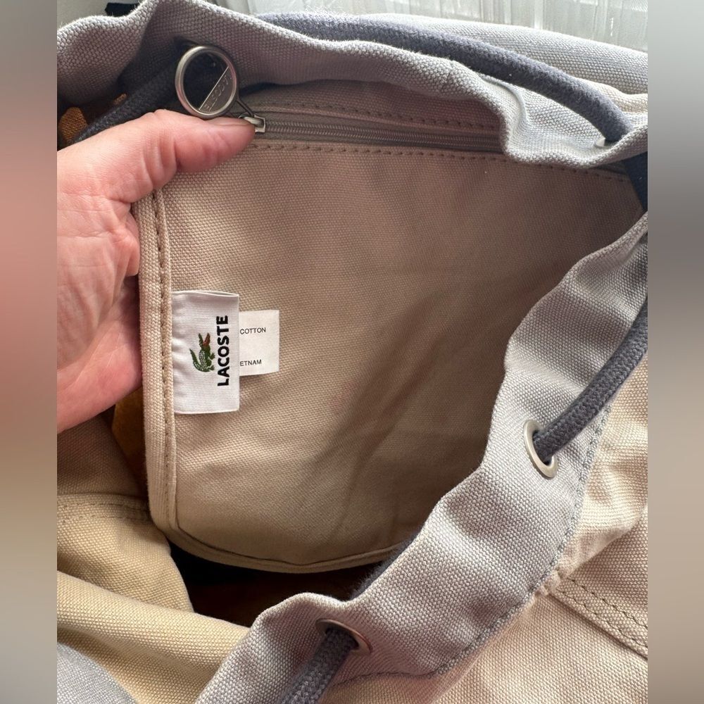 Lacoste Beige Backpack - Picture 8 of 10